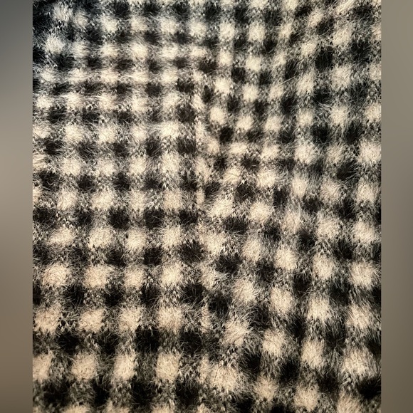 NWOT LOFT Black & White Checked Dad Coat - Picture 7 of 8